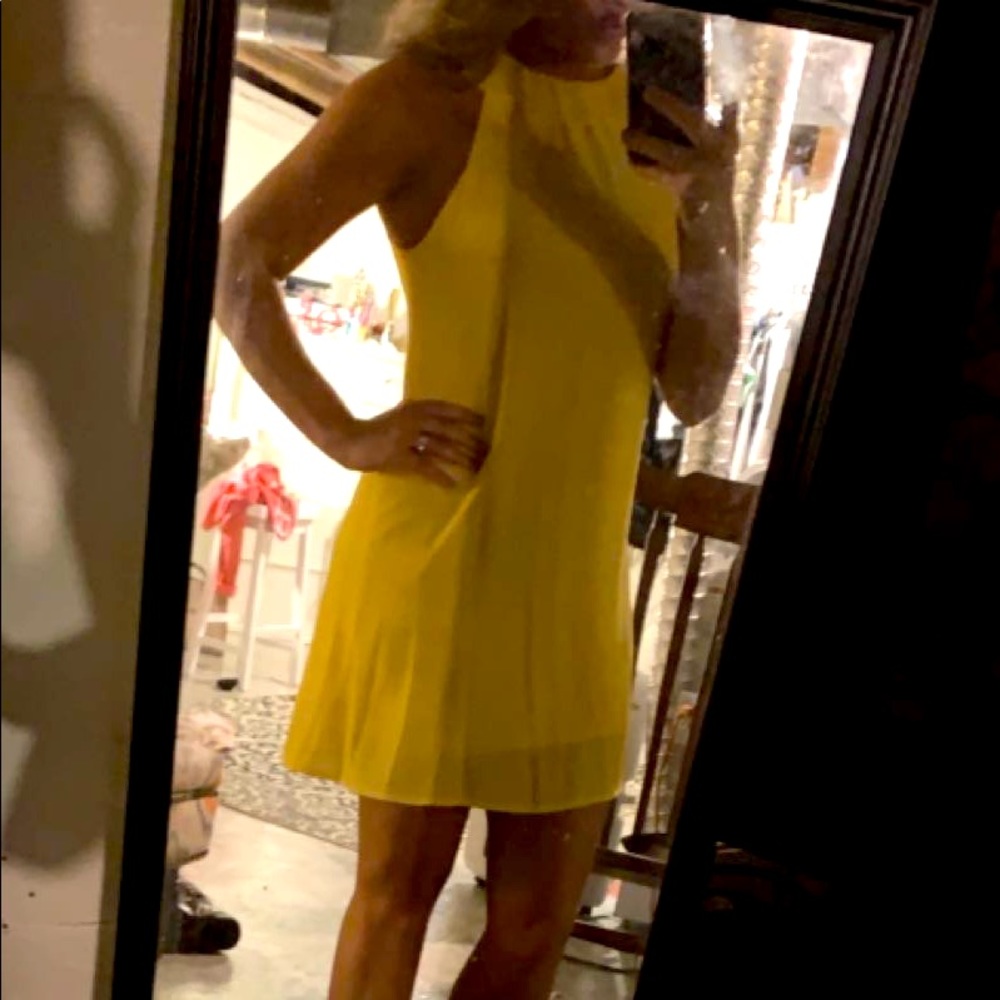 SMALL yellow pink lily boutique dress!